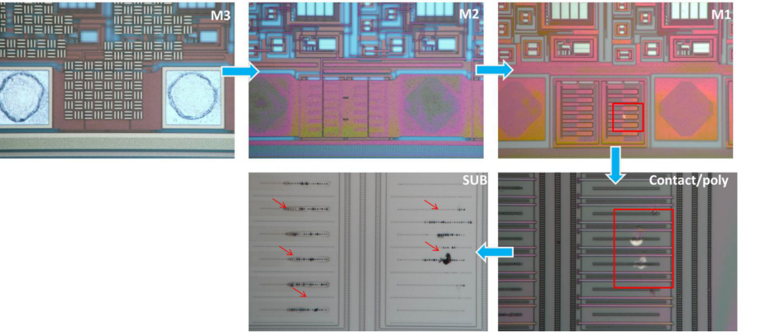 失效分析案例中去层图片 失效分析案例中去层图片
